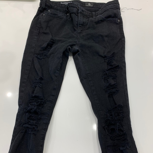 Black Skinny Ripped Jeans - Picture 1 of 3